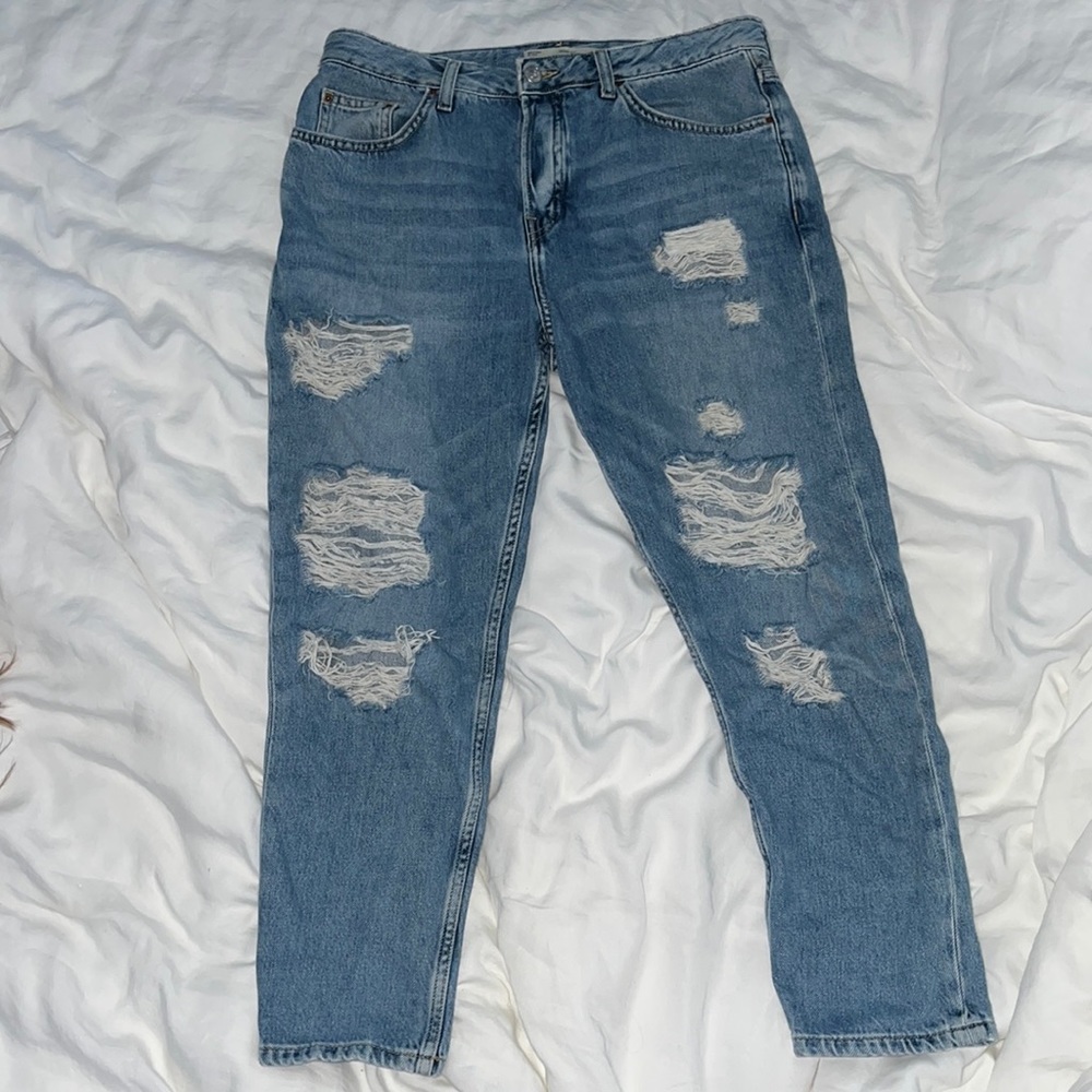 Topshop 'Hayden' Super Ripped Boyfriend Jeans